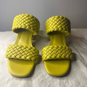 Vibrant Yellow Textured Sandals